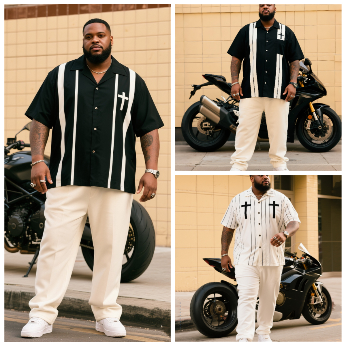 Collectible Collection - S-9XL Plus Size Men's Streetwear Cross