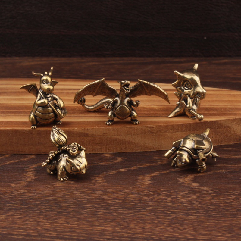 Vintage Items Collection - Anime Pokemon Mini Charizard Brass Figurine