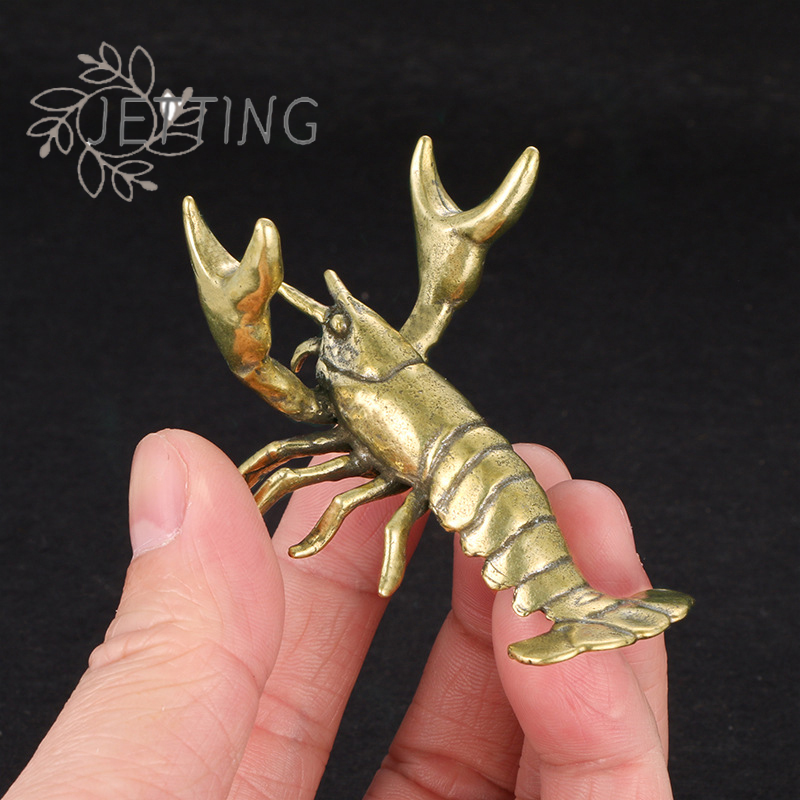 Vintage Collectible Furniture - (SMTGDP11)Solid Brass Crayfish Ornament Vintage Animal