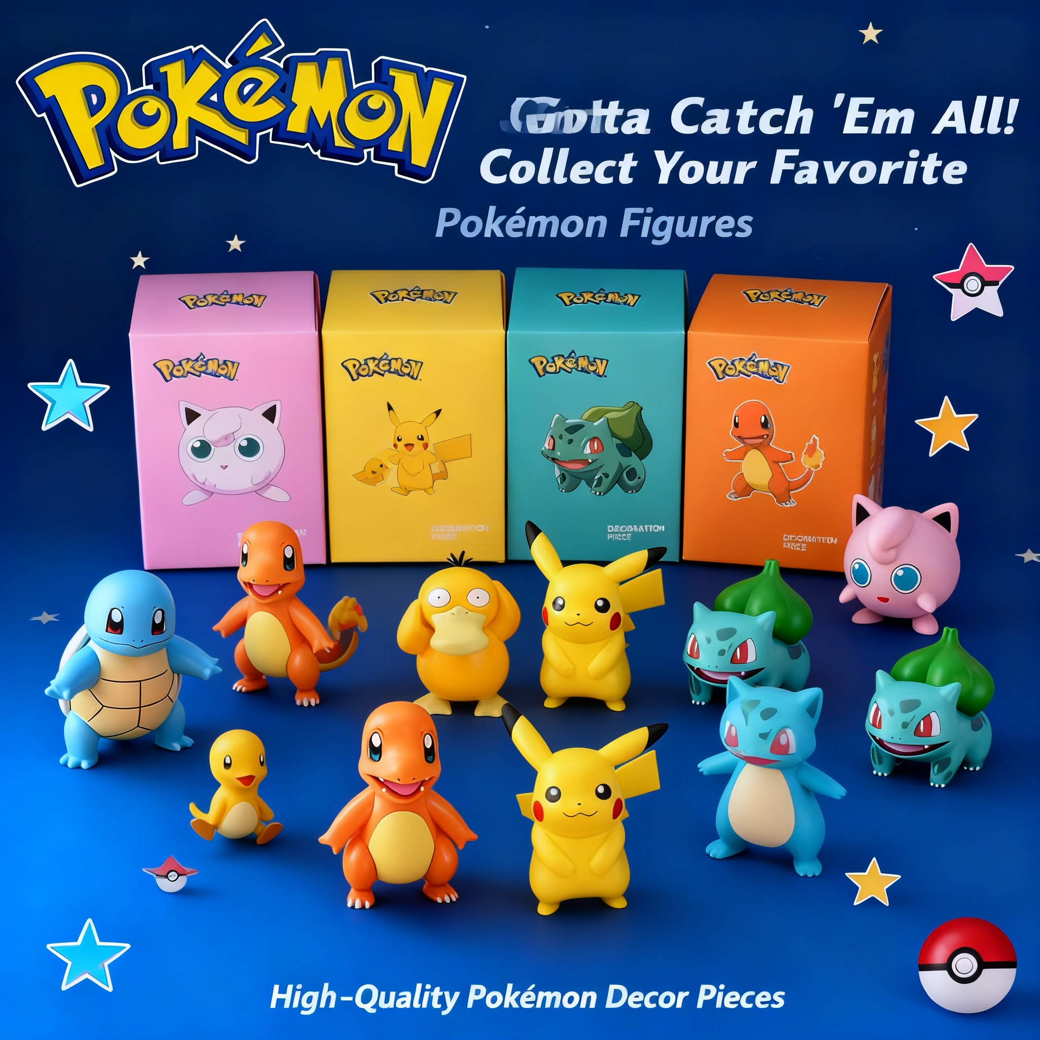 Vintage Pokemon Collectible - Vintage Pokemon Pikachu Anime Figures Charmander
