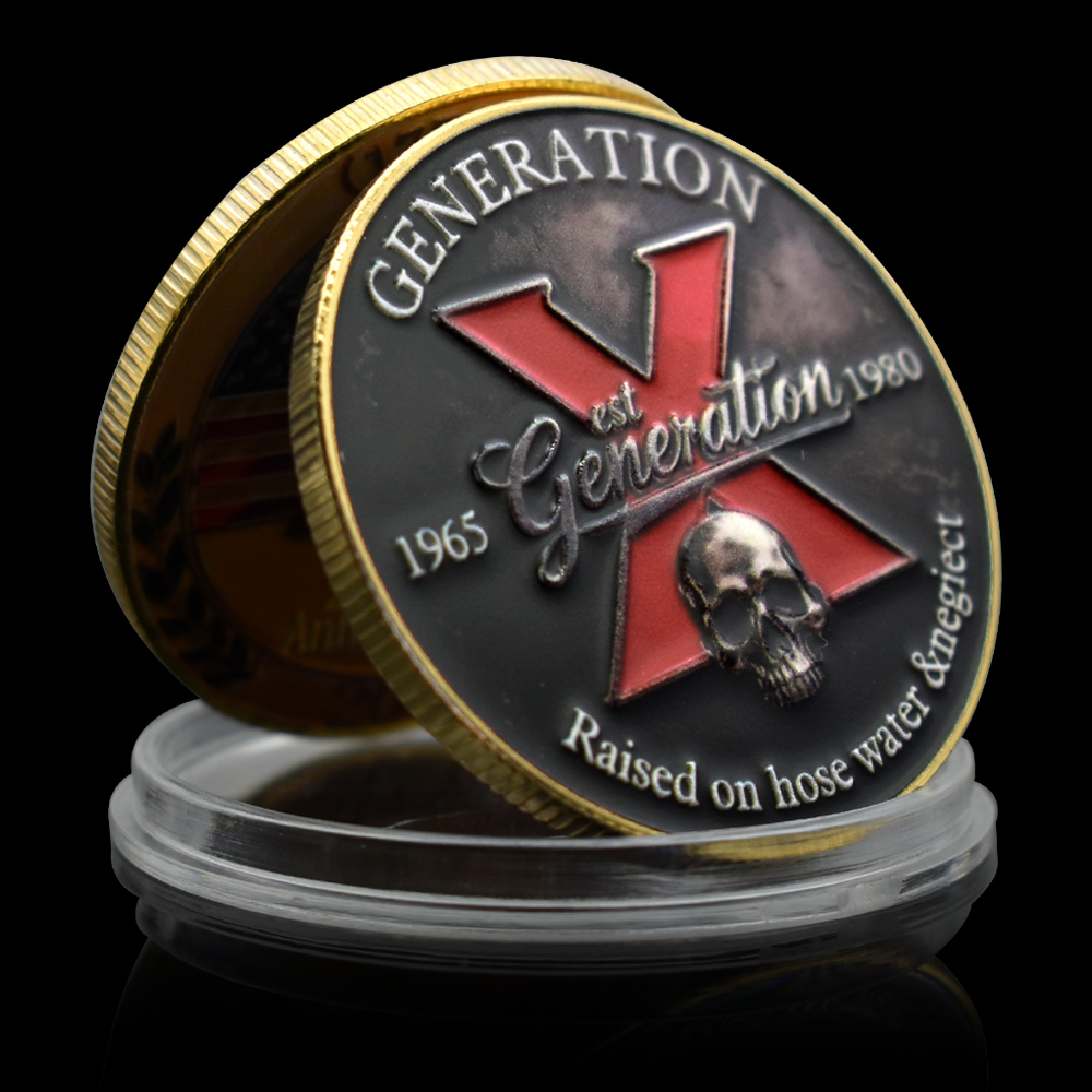 Vintage Collectible Coins - Generation X Skull Metal Coin Vintage