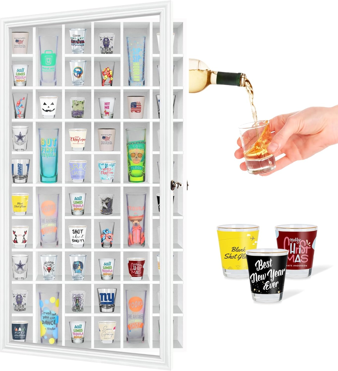 Solid Wood Shot Glass Display  – обзор и цена Collectible Collection