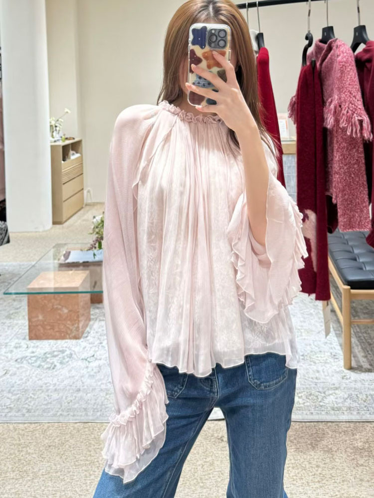 Lace ruffled loose top, stylis – обзор и цена Collectible Collection