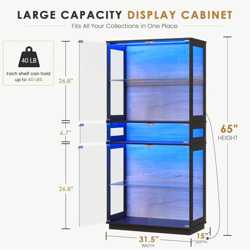 5-Tier LED Lighted Glass Displ – обзор и цена Collectible Collection