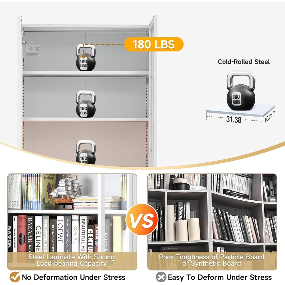 70.87 Tall Metal Bookshelf, 5- – обзор и цена Collectible Collection