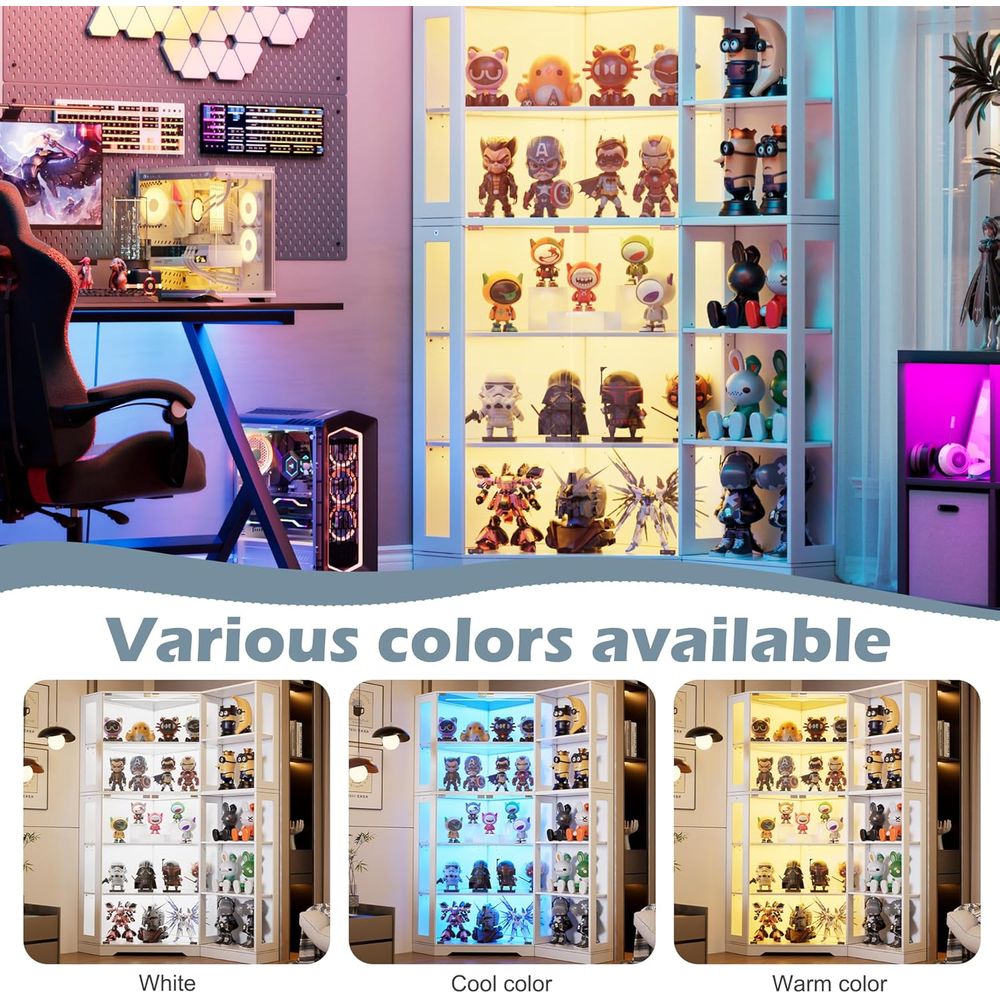5-Tier Glass Display Cabinet w – обзор и цена Collectible Collection