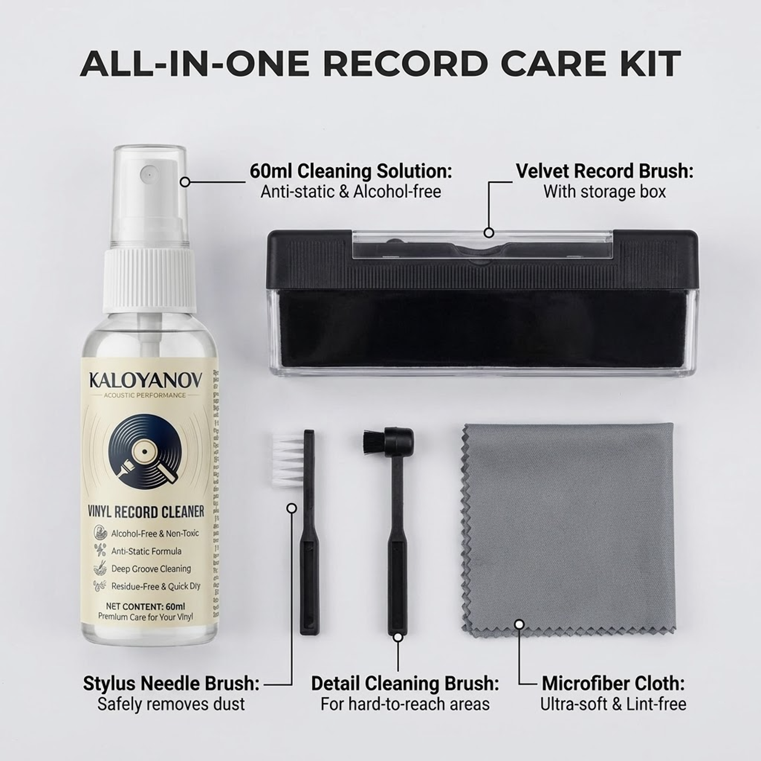 Anti-Static Vinyl Record Clean – обзор и цена Record Player Needle