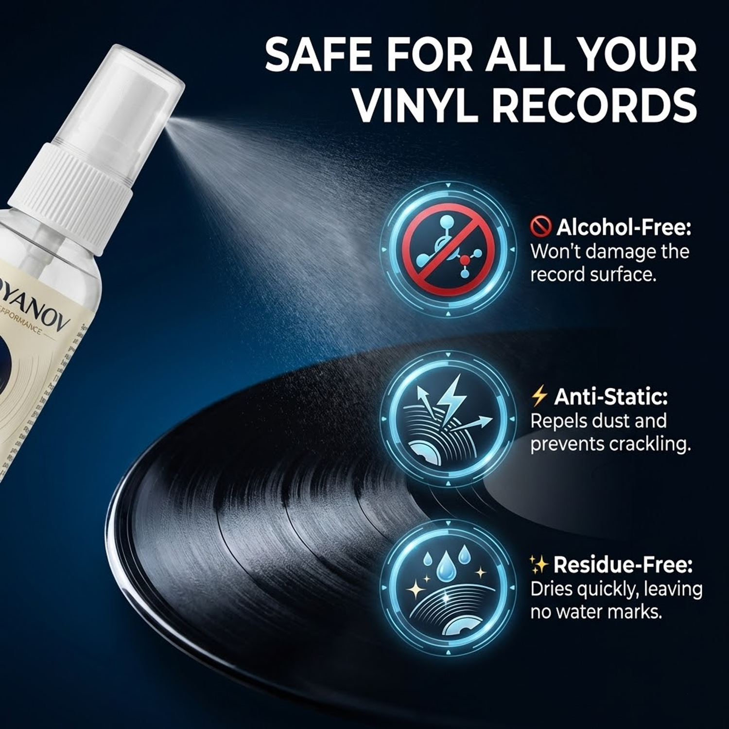 Anti-Static Vinyl Record Clean – обзор и цена Record Player Needle