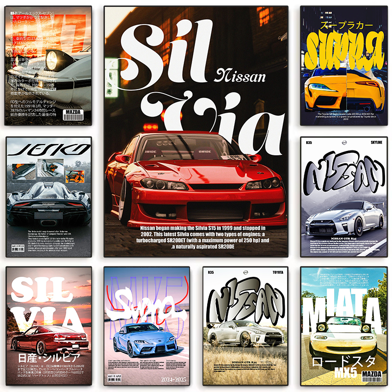 Retro Supercars Wall Art Canva – обзор и цена Vintage Collectible Magazines