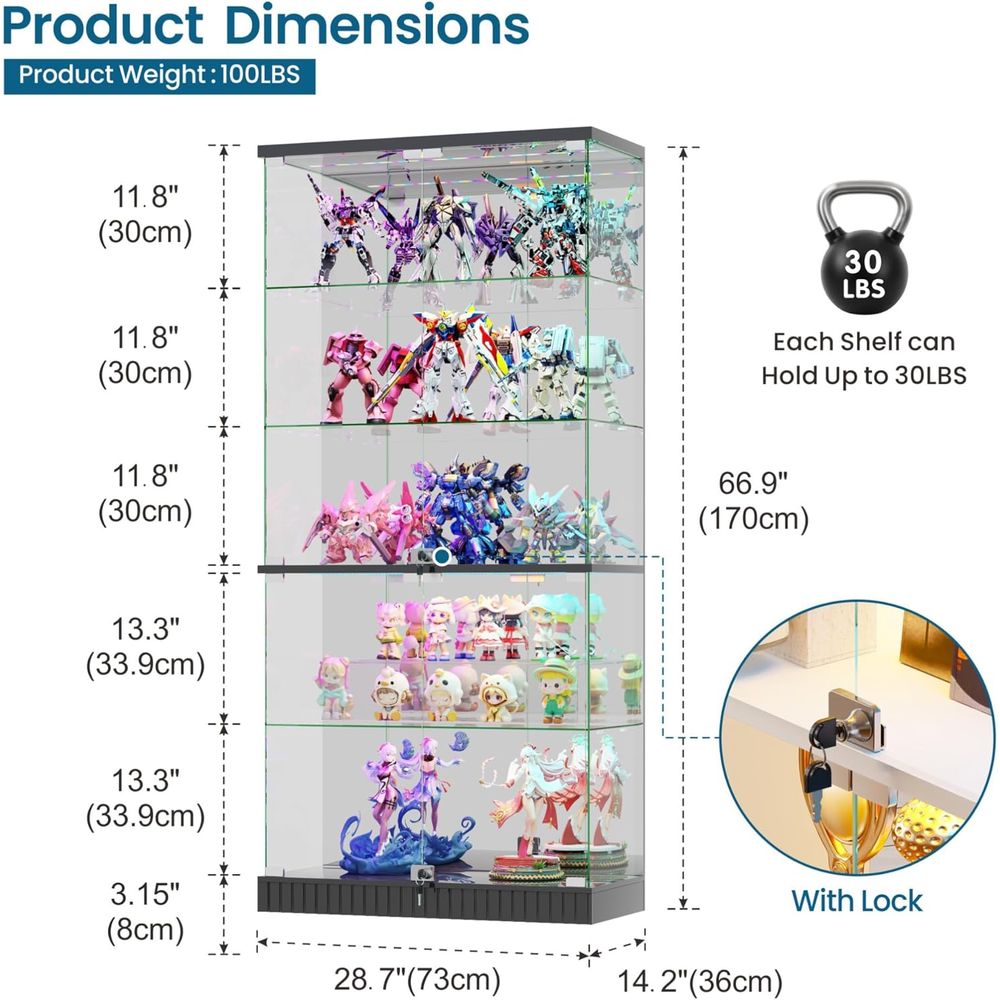 LED-Illuminated 5-Tier Lockabl – обзор и цена Collectible Collection