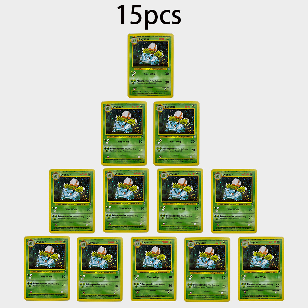 15Pcs Anime Ivysaur Flash Card – обзор и цена Vintage Pokemon Collectible
