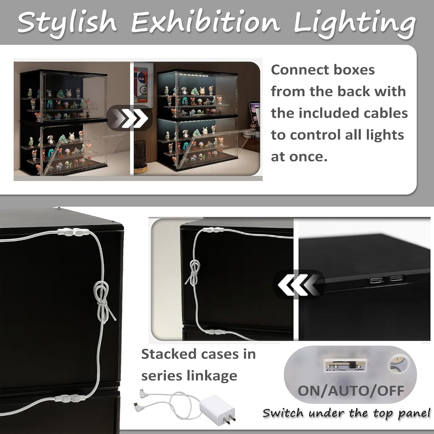 3-Tier Stackable LED Display C – обзор и цена Collectible Collection