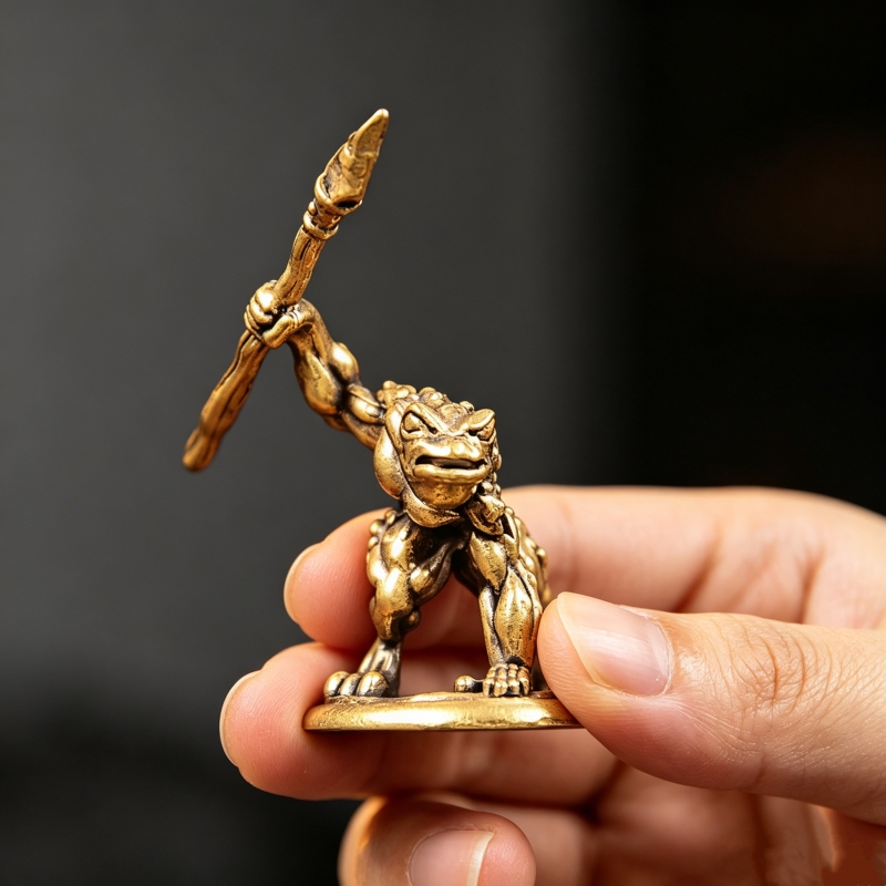 Vintage Brass Frog Warrior Fig – обзор и цена Vintage Collectible Furniture