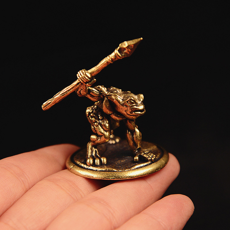 Vintage Brass Frog Warrior Fig – обзор и цена Vintage Collectible Furniture