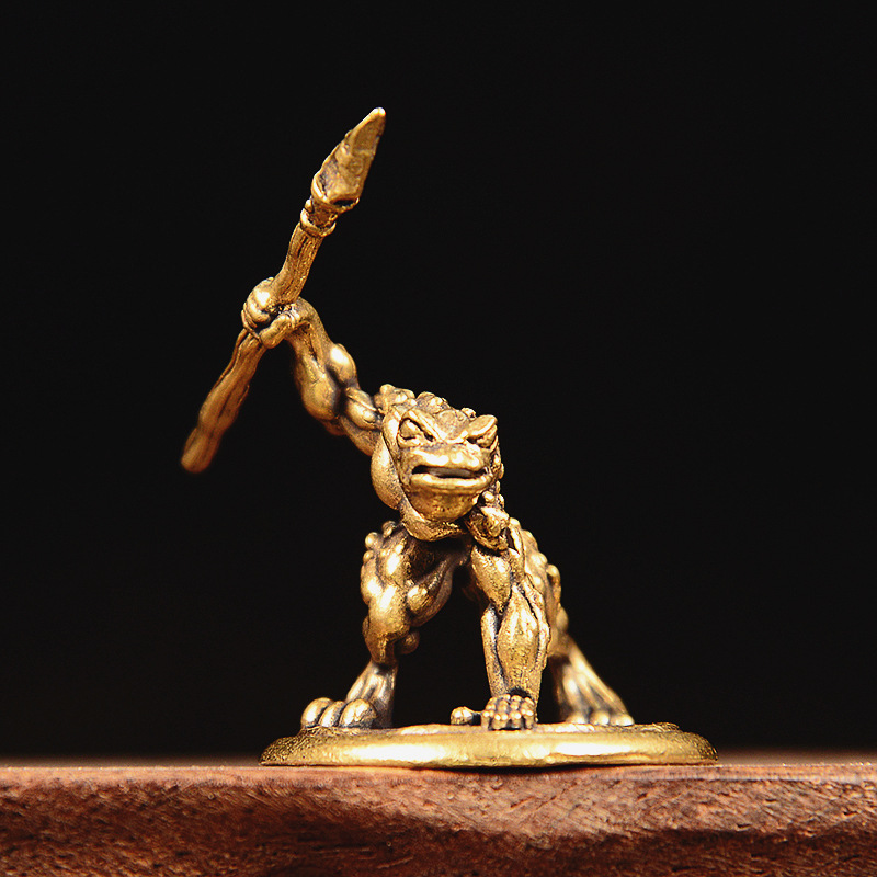 Vintage Brass Frog Warrior Fig – обзор и цена Vintage Collectible Furniture